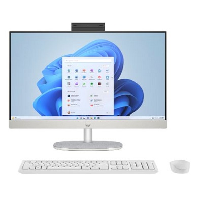 מחשב הכל באחד 23.8 אינץ' אינטל אולטרה סדרה 2 אייץ'.פי HP C93G2EA AIO 24-CR2004NJ 23.8 Inch FHD Intel Core Ultra 5 225U 12 Cores 12MB Cache 4.8GHz 16GB DDR5 1TB NVMe Windows 11 Home White